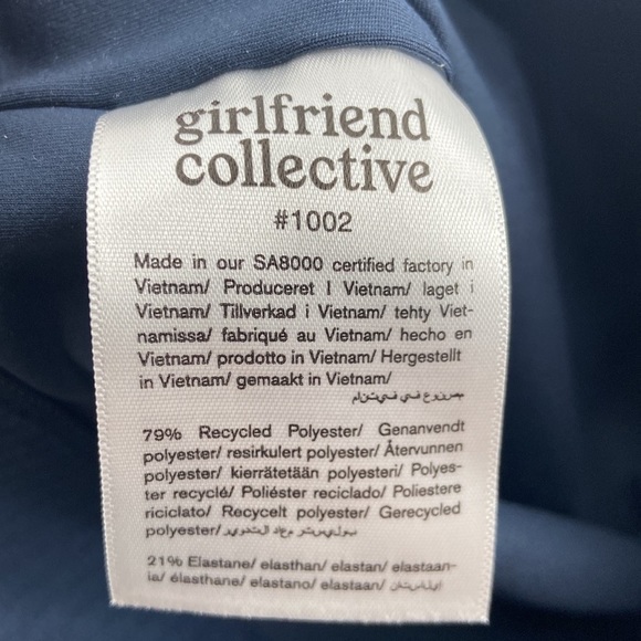 Girlfriend Collective Women's Midnight Paloma Racerback Bra Size XS - Picture 7 of 8